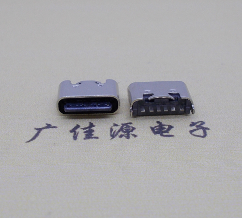 广州Type-C6p母座短体立插5.0mm连接器