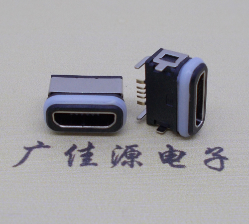 广州micro母座 5p防水 四脚插板usb防水连接器