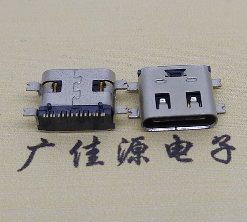 广州type-c16p母座全贴带弹片连接器