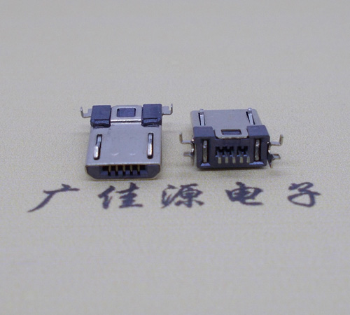 广州Micro usb焊板式公头贴片SMT款无弹超薄