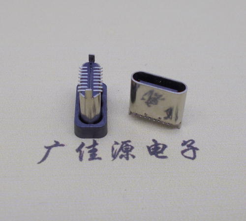 广州type c16p立贴插座5.0/5.5/6.0/6.5/6.8mm传输焊接充电头
