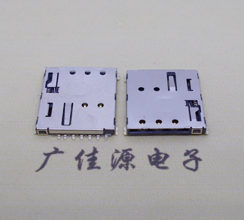 广州NANO SIM 自弹式卡座 1.37H 带CD测试7Pin 手机小卡夹接口